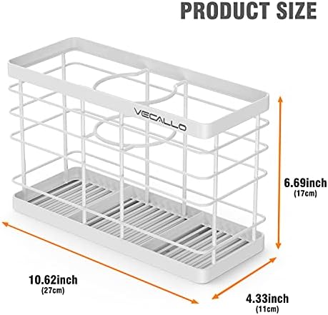 Hair Tool Organizer, Curling iron stands, Bathroom Organizer Basket Hair Supplies Organizer Storage Hair Dryer Holder- Wall Mount No Drilling - Image 5
