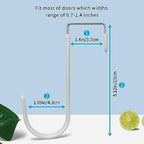 FYY Over the Door Hooks, Single-Hanger 4 Pack, Fits Doors 1 3/8" Silver - Image 2