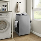 Chrislley Rolling Laundry Basket, 90L Foldable Laundry Hamper with Wheels - Image 6