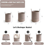 Laundry Basket Hamper Tall Rope Storage Woven for Blanket toys Dirty Clothes in Living Room Bathroom Bedroom (Tan, 100L/26.4Gal) - Image 3