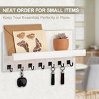 Key Holder for Wall, Decorative Key Holder with Shelf - Image 7