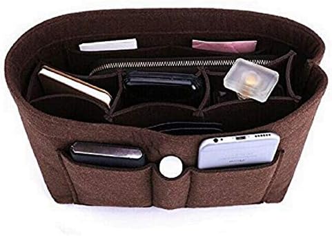 ZTUJO Purse Organizer Insert, Felt Bag Organizer For Handbag Purse Organizer,13 Colors, 6 Size (Small, Coffee) by ZTUJO