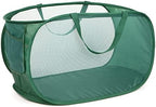 4 Pack Collapsible Laundry Baskets, Foldable Laundry Basket with Pocket, Durable Pop Up Hampers, Reinforced Handles Dirty Clothes Hamper for Laundry, Bedroom, Bathroom, Dorm, Travel or Camping Green - Image 2