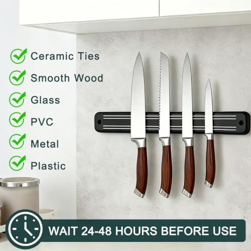 Magnetic Knife Strips,Magnetic Knife/Tool Holder for Wall/Refrigerator - Image 4