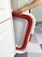 SAMMART Pack of 2 Collapsible Plastic Laundry Basket & Clothes Hamper, Comfort Non-Slip Handle, Foldable Storage Organizer with Space Saving Design, Portable Pop Up Container for Indoor and Outdoor - Image 7