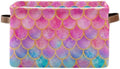 Mermaid Rectangular Storage Basket Organizer Bin Shelf Baskets For Clothes Gifts For Home Office Dorm by Bzocm