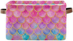 Mermaid Rectangular Storage Basket Organizer Bin Shelf Baskets For Clothes Gifts For Home Office Dorm by Bzocm