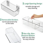 vacane 2 Pack Plastic Adhesive Mount Over Cabinet Door Organizer, Wall Organization Container Makeup Organizer Hanging Basket Bins for Kitchen, Pantry, Craft Room, Office, Space Saving Holder - Image 5