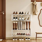 Homeiju Hanging Shoe Organizer,2 Pack Wall Mounted Shoe Rack Holds 12 Pairs,Space Saving Metal Wall Shoe Rack,Hanging Shoe Rack Shoe Holder for Small Space,Entryway,Closet,RV,Camper (White - Image 4
