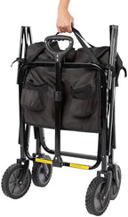 Amazon Basics Collapsible Heavy Duty Utility Wagon for Outdoor Sports, Camping, Garden, and Shopping, 265 Pounds Capacity, 27.6 x 40.9 x 20 inches, Black - Image 3