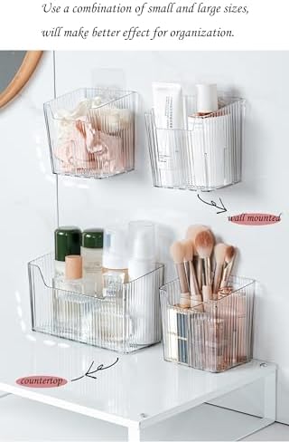 Lae Nuvole 2Pcs Storage Organizer Bins, Wall Mount Toothbrush Holder, Green - Image 4