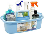 Goderewild Multi-Purpose Plastic Cleaning Caddy with Handle, Shower Caddy Organizer/Storage Basket/Totes Portable for Bathroom Supplies, Cleaning Products, Under Sink Tool, Housekeepers (Blue) by Goderewild