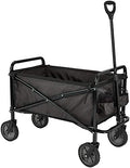 Amazon Basics Collapsible Heavy Duty Utility Wagon for Outdoor Sports, Camping, Garden, and Shopping, 265 Pounds Capacity, 27.6 x 40.9 x 20 inches, Black by AmazonBasics