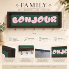 Bonjour Key Holder Wall Mount, Playful Entryway Hanging Shelf - Image 5