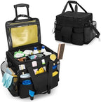 LoDrid Rolling Cleaning Caddy with Lid and Detachable Trolley, Black by LoDridDirect