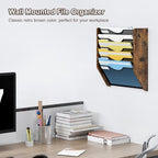 Wall File Organizer,5 Tier Mesh Mail Organizer Wall Mounted,Hanging File Holder,Magazine Rack for Documents,Magazine,Literature,File,Mails,Envelopes - Image 2