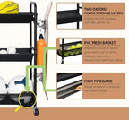 STORAGE MANIAC Basketball Rack 3-Shelf Training Stand with Wheels - Image 5