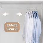 Plastic Hangers White Clothes Hanger 50 Pack | No Shoulder Bumps, 360°Swivel Hook, Thin, Space Saving for Closet, Fit for Suits Pants Heavy Duty Adult Coat Shirt Dress - Image 6