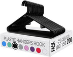Utopia Home Plastic Hangers 200 Pack – Built-in Strap Hooks Black | Space saving | Durable & strong | Closet organizer | Clothes hangers | Ideal for shirts, pants, skirts & coats - Image 6