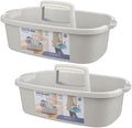 Large Cleaning Supplies Caddy Portable Shower Caddy Basket Light Gray 2Pk by JiatuA