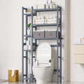 Homde Bamboo Over The Toilet Storage Organizer: Basket and Drawer (Grey) by Homde