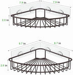SMARTAKE 2-Pack Corner Shower Caddy, SUS304 Stainless Steel, Bronze - Image 4