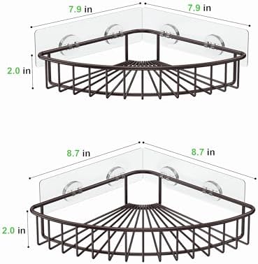 SMARTAKE 2-Pack Corner Shower Caddy, SUS304 Stainless Steel, Bronze - Image 4