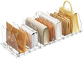 SPACEKEEPER Adjustable Shelf Divider for Closet, Clear Purse Organizers for Closet Acrylic Handbag Separators Storage Organizer Bookshelf Separator Dividers in Bedroom, Office by SPACEKEEPER