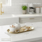 Bathroom Vanity & Kitchen Counter Organizer, Stainless Steel Oval Catchall Tray for Small Items, 9.9 x 4.3 Inches - Image 2