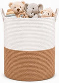 Baby Laundry Basket, Cotton Rope Nursery Hamper with Handles, Jute by DOFASAYI
