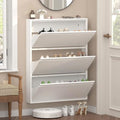 GREATMEET Slim Wall Mounted Metal Storage Cabinet with 3 Flip Drawers by GREATMEET