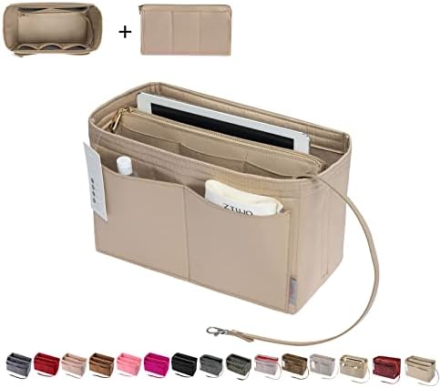 ZTUJO Purse Organizer Insert, Felt Bag Organizer with Metal Zipper, Handbag & Tote Shaper, For Speedy Neverfull Tote, 7 Sizes by ZTUJO