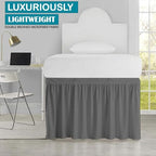Dorm Bed Skirt, Twin XL, 46" Drop, Dark Grey - Image 2