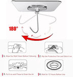 DDMY Adhesive Wall Hooks Heavy Duty 50LB Clear Hook 24 Pack for Hanging - Image 5