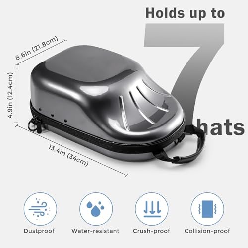 ProCase Hard Shell Travel Case for Baseball Caps Holds 6-7 Hats - Image 3