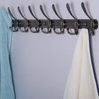 Dseap Coat Rack Wall Mount - 29.5” Long 8-Tri-Hooks Heavy Duty Coat Hanger Rail Wall Hooks for Hanging Coats Hats Clothing Clothes Purse Mudroom Entryway, Bronze - Image 7