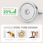 Neosmuk Magnetic Hooks Steel Tube Design for Cruise,130lb+ Silver,10 Pack - Image 2