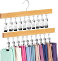 Legging Organizer for Closet, Pants Hangers with Clips | Holds 20 Leggings, Jeans, Hats, Shorts, Socks, 360° Rotating Space Saving Hanging Clothes Organizer and Storage 2Pcs by ORROENS