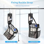 CUBETASTIC Mesh Shower Caddy Portable, Quick Dry Hanging Toiletry Bag for College Dorm Essentials with 4 Pockets/Divider/Plastic Bottom, Travel Tote Bag for Camping, Bathroom, Beach, Swimming, Gym - Image 4