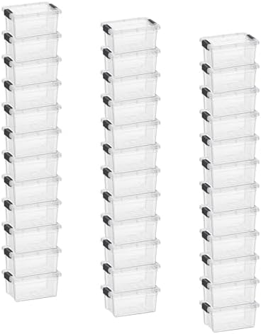 Superio 1.85 Quart Clear Plastic Storage Boxes with Lids, Stackable Organizer Containers, BPA-Free Storage Bins for Home, Office, School & Dorm, 36 Pack by Superio
