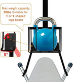 ORLESS Over The Door/Wall Mount Ironing Board Hanger, Laundry Room Iron and Ironing Caddy Board Storage Holder, Black - Image 5
