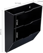 MyGift Wall Mounted 3 Tier Black Acrylic Letter Rack Mail Organizer, Office and Entryway Bills Postcards Brochure Holder Vertical Storage Rack - Image 5