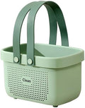 Portable Shower Caddy Basket with Handle Plastic Storage Basket Small Green by JiatuA