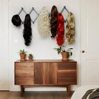 SKOLOO Accordion Wall Hanger with 16 Hooks, Modern Expandable Coat Rack Hat Rack for Wall, Solid Wooden, Dusty Gray Oak - Image 6