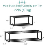 2 Pack Wall Mounted Shoe Rack, Expandable 16-29" with 4 Hooks - Image 3
