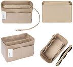 ZTUJO Purse Organizer Insert, Felt Bag Organizer with Metal Zipper, Handbag & Tote Shaper, For Speedy Neverfull Tote, 7 Sizes - Image 3