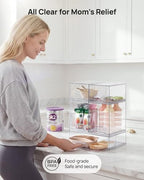 Vtopmart Clear Stackable Storage Drawers Set of 7, Plastic Organizer Bins - Image 5