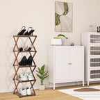 Bamboo Shoe Rack 5/6 Tier Foldable Shoe Rack for Entryway - Image 6