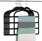 Velvet Hangers Space Saving Non Slip Pant Velvet Hangers Multi Layer Hanger by DUDUCOFU