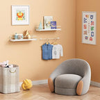 Forbena Bathroom Shelves for Wall Set of 2, White Nursery Floating Book Shelves for Kids Room, Small Wall Mount Bookshelf and Toy Storage Organizer for Baby Toddlers Teens Boys Girls Bedroom - Image 2